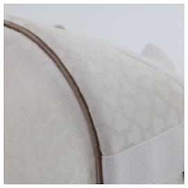 Hermès-HERMES Hand Bag Canvas White Auth bs5448-White