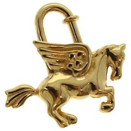 Hermès-HERMES Pegasus Cadena Charm Gold Tone Auth ki2930-Other