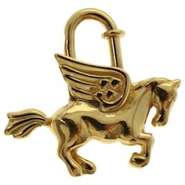 Hermès-HERMES Pegasus Cadena Charm Gold Tone Auth ki2930-Other