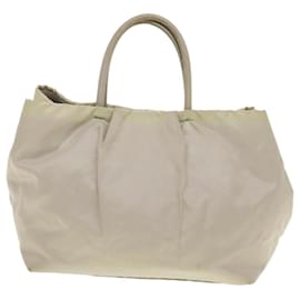 Prada-PRADA Hand Bag Nylon Beige Auth bs5442-Beige