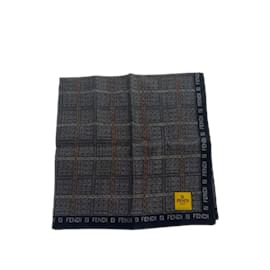 Fendi-Grey Fabric Fendi Scarf-Grey