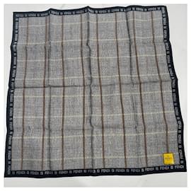 Fendi-Grey Fabric Fendi Scarf-Grey