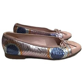 CHANEL Bailarinas T.UE 36.5 Pieles exóticas Rosa