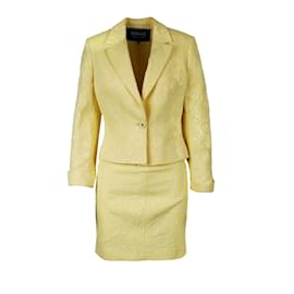 Versace-Versace Jean Couture Jacket and Skirt Set-Yellow