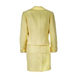 Versace-Conjunto de chaqueta y falda Jean Couture de Versace-Amarillo