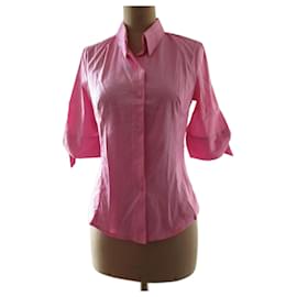 Tara Jarmon-Camicia in cotone rosa, taille 38.-Rosa
