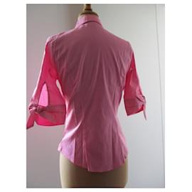 Tara Jarmon-Pink cotton shirt, taille 38.-Pink