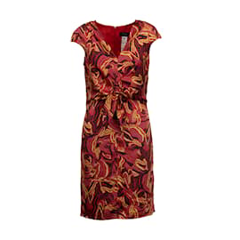 Robe imprimée à nœud Versace Multicolore