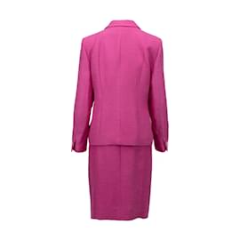 Saint Laurent-Saint Laurent YSL Variation Dress and Jacket Set-Pink