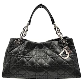 Dior-Christian Dior Lady Dior Soft bag in black leather-Black