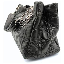 Dior-Christian Dior Lady Dior Soft bag in black leather-Black
