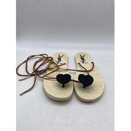 Yves Saint Laurent-YVES SAINT LAURENT  Sandals T.EU 36 plastic-Cream