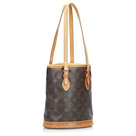 Louis Vuitton-Louis Vuitton Brown Monogram Petit Bucket-Brown