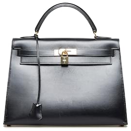 Hermès-Hermes Black Box Calf Kelly 32-Black