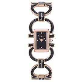 Salvatore Ferragamo gefütterte Gancini-Mini-Armbanduhr Pink