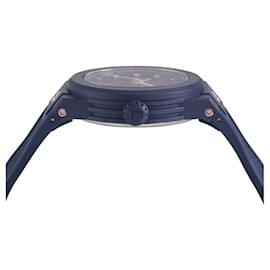 Salvatore Ferragamo-Salvatore Ferragamo F-80 Skeleton Ecoceramic Automatic Watch-Blue