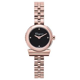 Salvatore Ferragamo Gancino Diamond Watch Pink