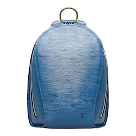 Louis Vuitton-Louis Vuitton Epi Mabillon Leather Backpack M52235 in Fair condition-Blue