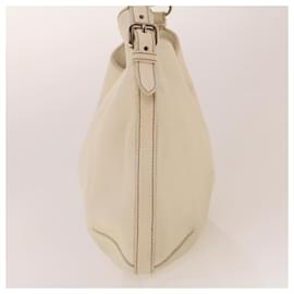 Prada-PRADA Shoulder Bag Leather White Auth am4394-White