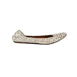 Lanvin Snakeskin Ballet Flats White