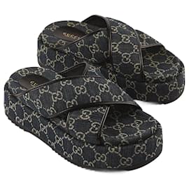 Gucci-GUCCI  Sandals T.EU 40 cloth-Black