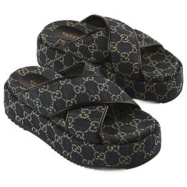 GUCCI Sandalen T.EU 40 Stoff Schwarz
