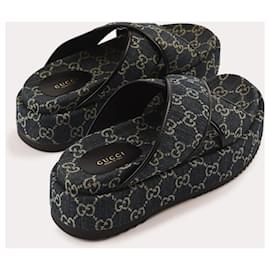 Gucci-GUCCI  Sandals T.EU 40 cloth-Black