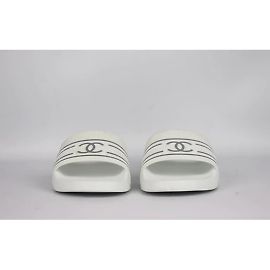 CHANEL Pantoletten & Clogs EU 38 Gummi Weiß