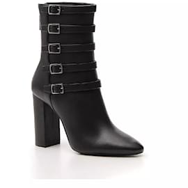 Yves Saint Laurent-YVES SAINT LAURENT  Ankle boots EU 38 Leather-Black