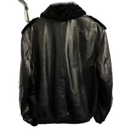 Yves Saint Laurent-YVES SAINT LAURENT  Jackets IT 44 Leather-Black