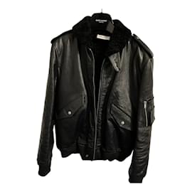 Yves Saint Laurent-YVES SAINT LAURENT  Jackets IT 46 Leather-Black