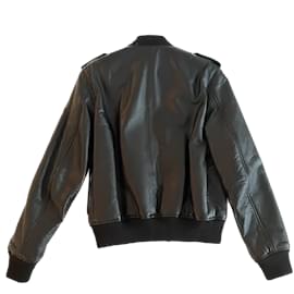 Yves Saint Laurent-YVES SAINT LAURENT  Jackets IT 42 Leather-Black