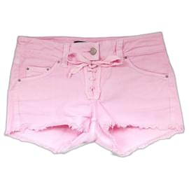 Isabel Marant-Isabel Marant SS11  Lace Up Fly Pink Denim Shorts-Pink