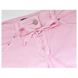 Isabel Marant-Isabel Marant SS11  Rosa Denim-Shorts mit Schnürung und Fly-Effekt-Pink