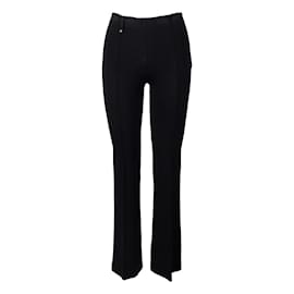 Valentino-Pantalones elásticos de talle alto Valentino-Negro