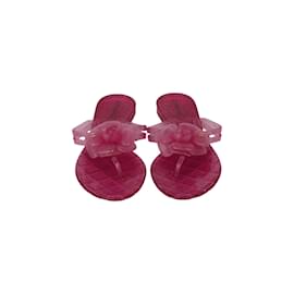 Chanel-Chanel Jelly Camellia Flip-Flop-Pink
