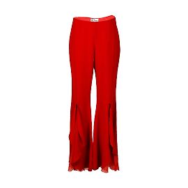 Blumarine Flared Trouser with Slits Red
