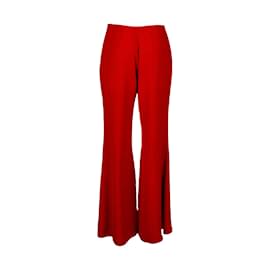 Blumarine-Pantalon évasé Blumarine avec fentes-Rouge