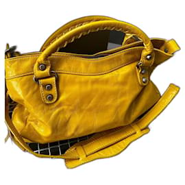 Balenciaga-Handbags-Yellow,Mustard