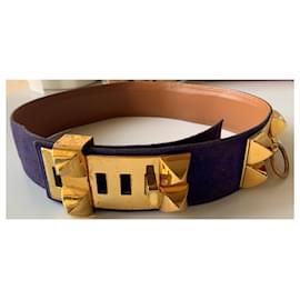 Hermès-Belts-Golden,Purple