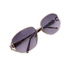 Christian Dior-Vintage Gold Metal Sunglasses Optyl 2492 41 55/16 120 MM-Golden