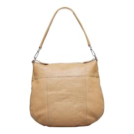 Prada-Leather Hobo Bag-Beige