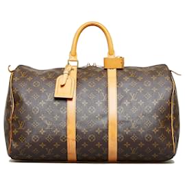 Louis Vuitton-Louis Vuitton Brown Monogram Keepall 45-Brown