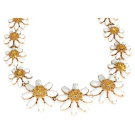 Dolce & Gabbana-Dolce & Gabbana Kristall-Gänseblümchen-goldfarbene Halskette-Golden,Metallisch