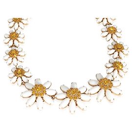 Dolce & Gabbana Crystal Daisy Collier doré Doré Métallisé