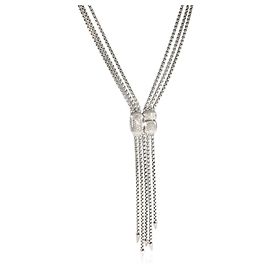 Collana David Yurman Confetti Diamond Lariat in 925 argento sterling 0.1 ctw Argento Metallico