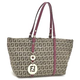 Fendi-Zucchino Canvas Tote Bag 8BH214-Beige