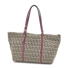 Fendi-Zucchino Canvas Tote Bag 8BH214-Beige