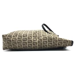 Fendi-Zucchino Canvas Tote Bag   8BH006-Brown