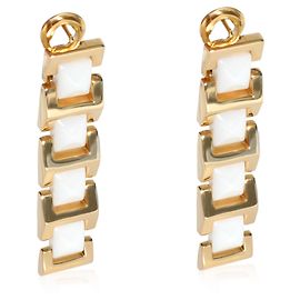 Orecchini in ceramica bianca Versace in 18K oro giallo Argento Metallico